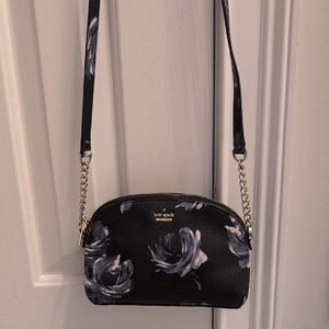 Kate Spade Black Floral Crossbody Bag